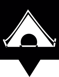 Camping Pin Svg Line Art, Free Vectors File